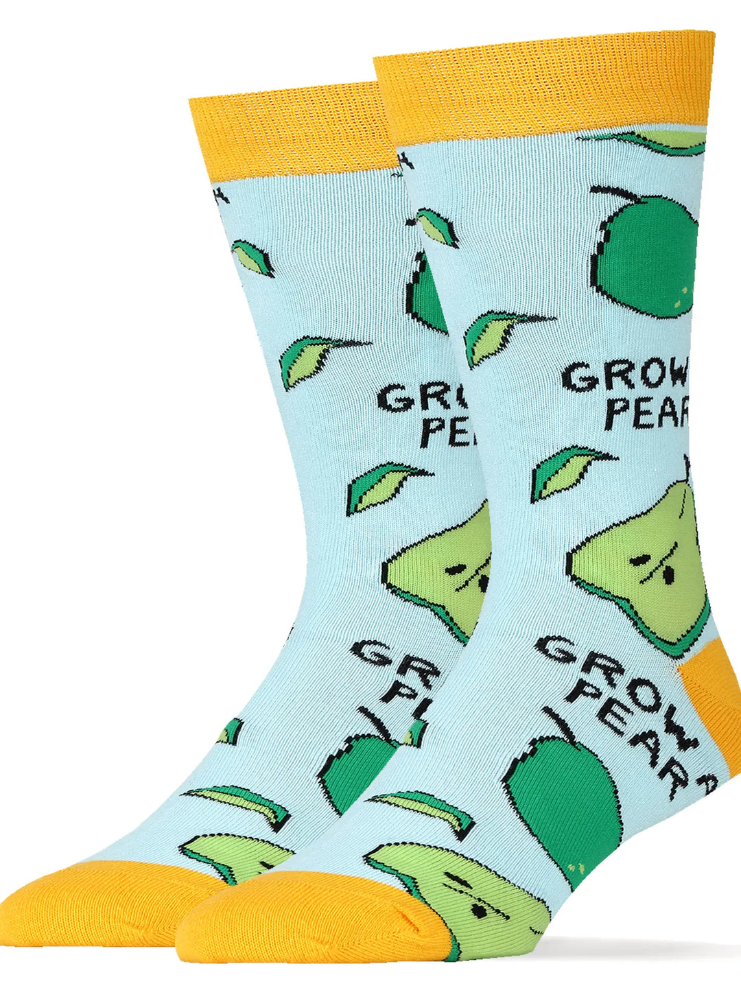 M's Grow a Pear Funny Fruit Crew Cotton Socks