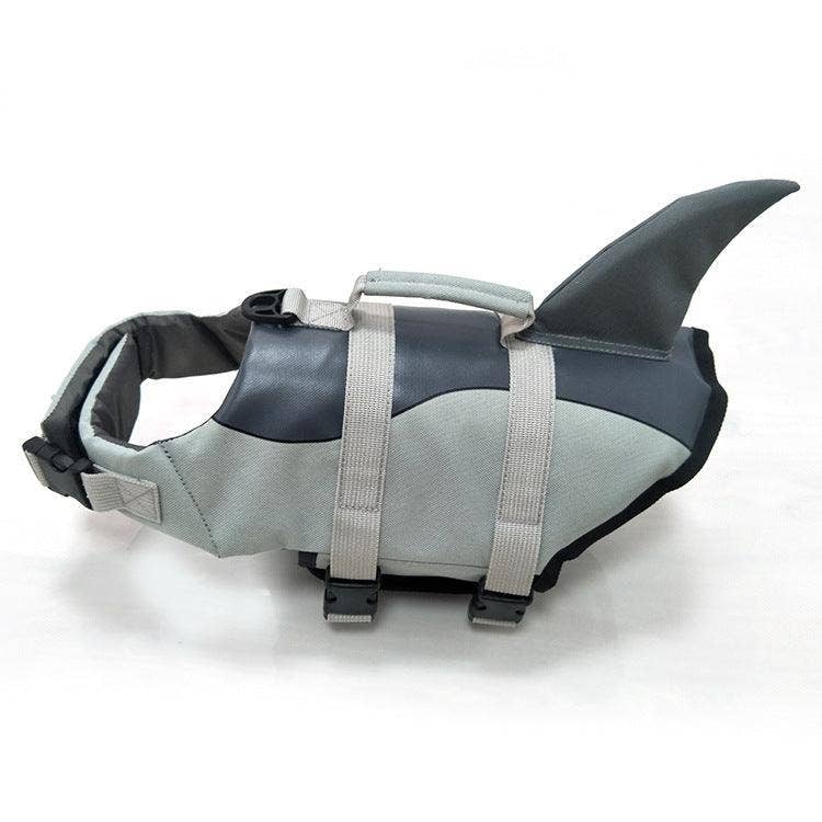 Shark Mermaid Pet Life Jacket - Stylish and Safe Swimsuit for Pets: Silver Grey / S