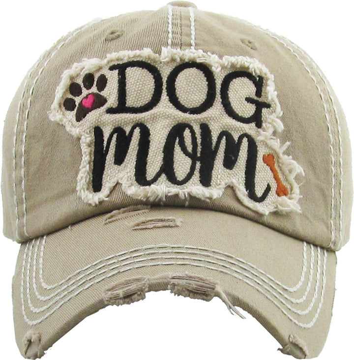 DOG MOM WASHED VINTAGE BALLCAP: LPR