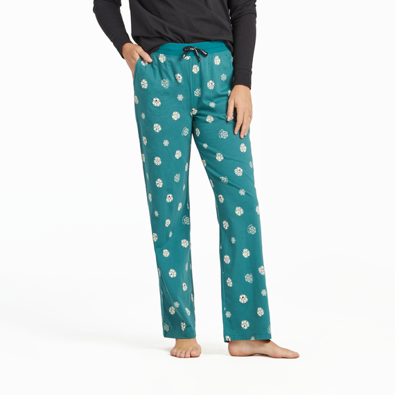 W's Snuggle Up Sleep Pant Holiday Paw Pattern