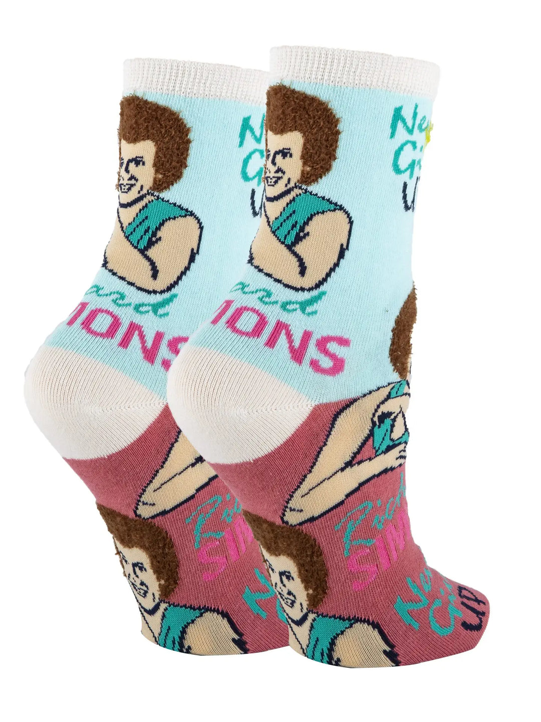 W's Never Give Up Cotton Crew Funny Socks