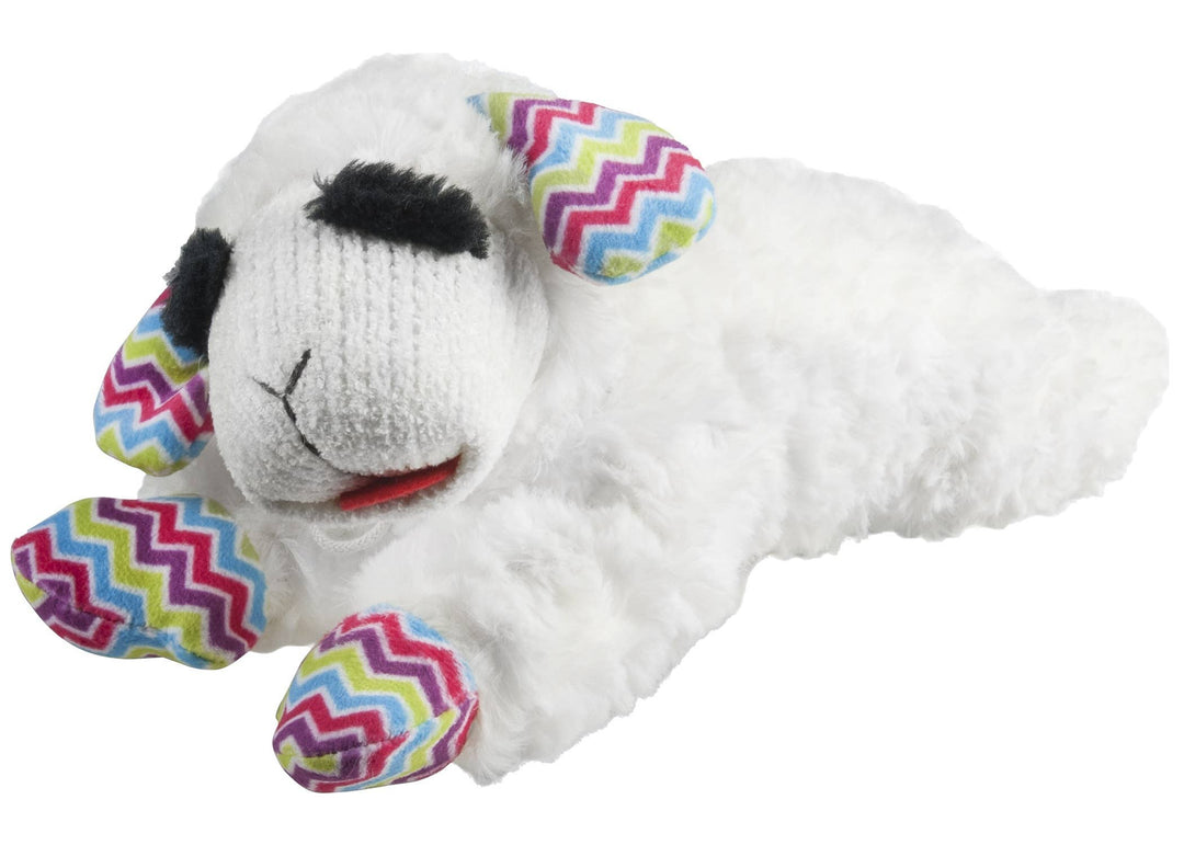 Multipet Spring Lamb Chop Plush Dog Toy 10.5”