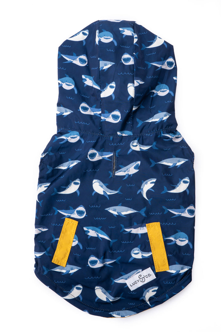 Shark Attack Reversible Raincoat: 2xl