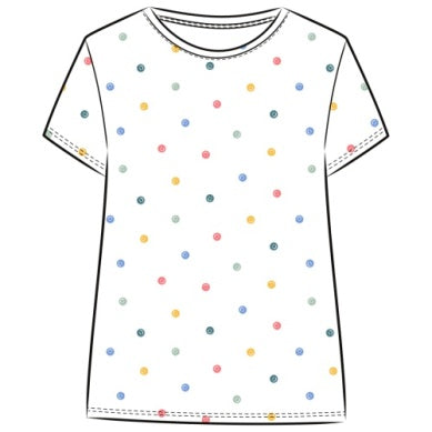 K'S SMILEY PATTERN SHORT SLEEVE CRUSHER