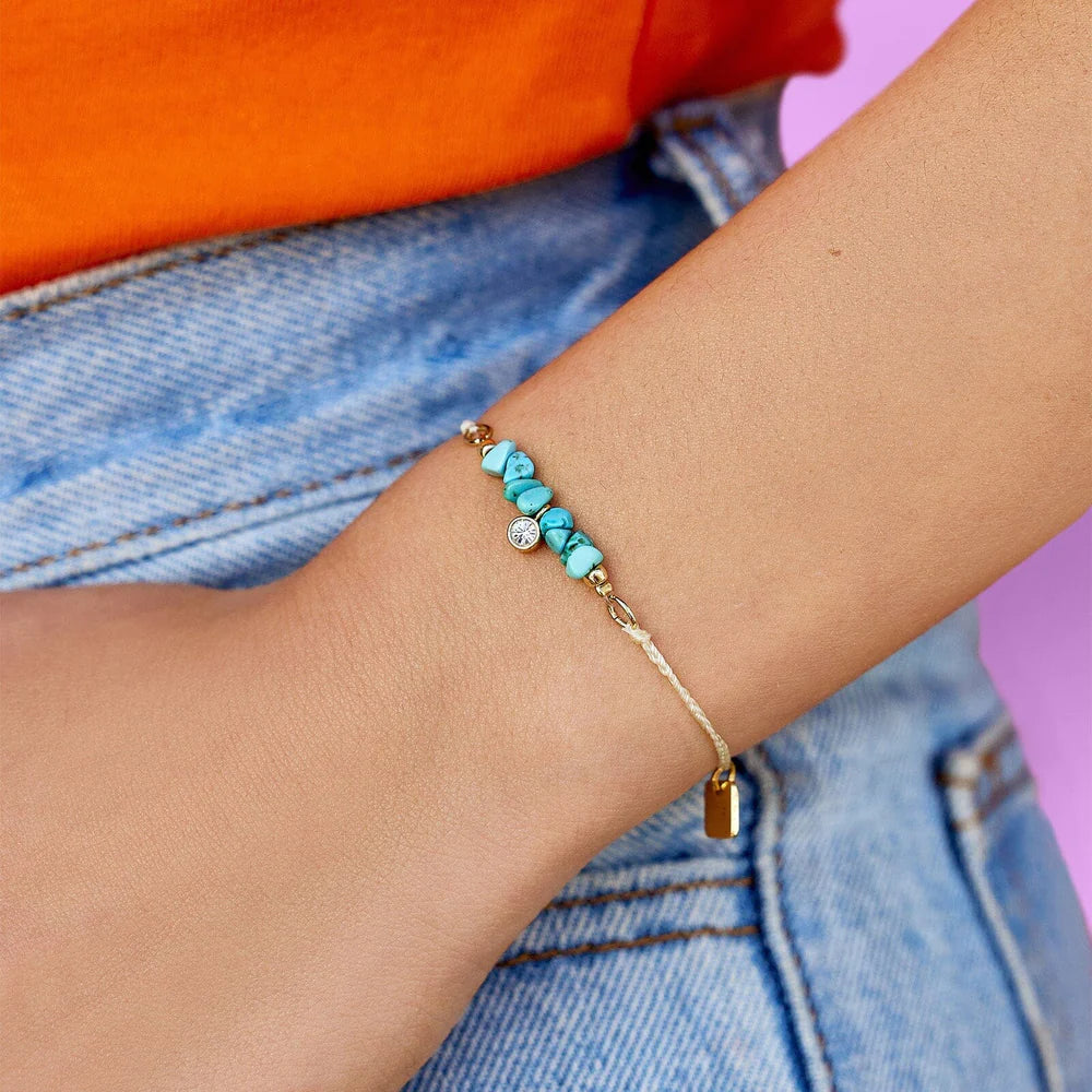 Dainty Turquoise Beaded Bracelet