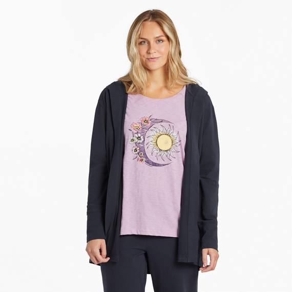 Women's Solid Crusher-FLEX Cardigan