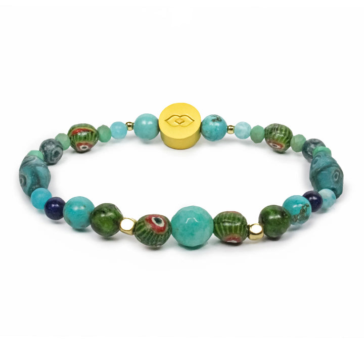 EVIL EYE RECYCLED GLASS BRACELET