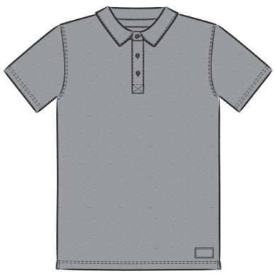 M'S SOLID S/S CRUSHER-LITE POLO, HEATHER GRAY