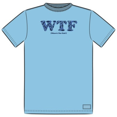 M'S WTF FISH S/S CRUSHER TEE, COOL BLUE