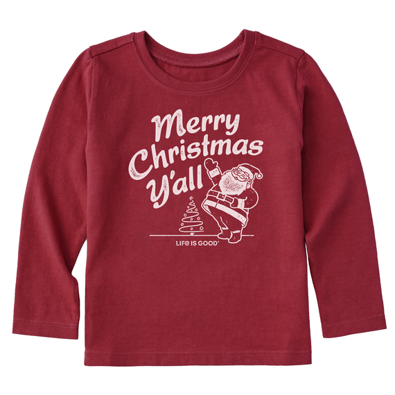 T's L/S Crusher Tee Santa Merry Christmas Y'all