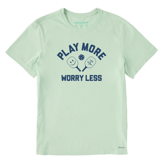 M's Play More Worry Less Pickleball Short Sleeve Tee