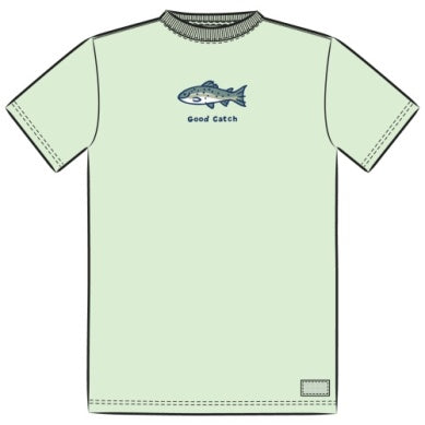 M'S GOOD CATCH SHORT SLEEVE CRUSHER-LITE TEE, SAGE GREEN