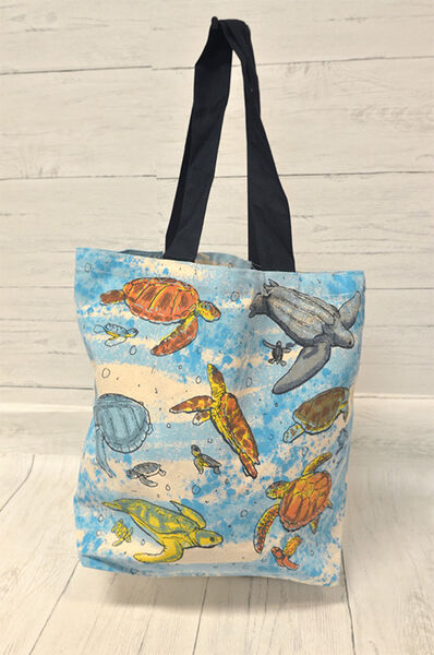 Sea Turtle Shopper Tote