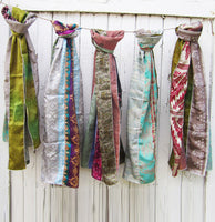 Recycled Silk Sari Scarf, Asst.