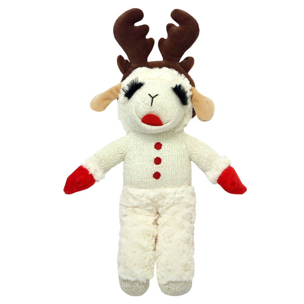 Multipet Lamb Chop Standing w/ Antlers 13 in