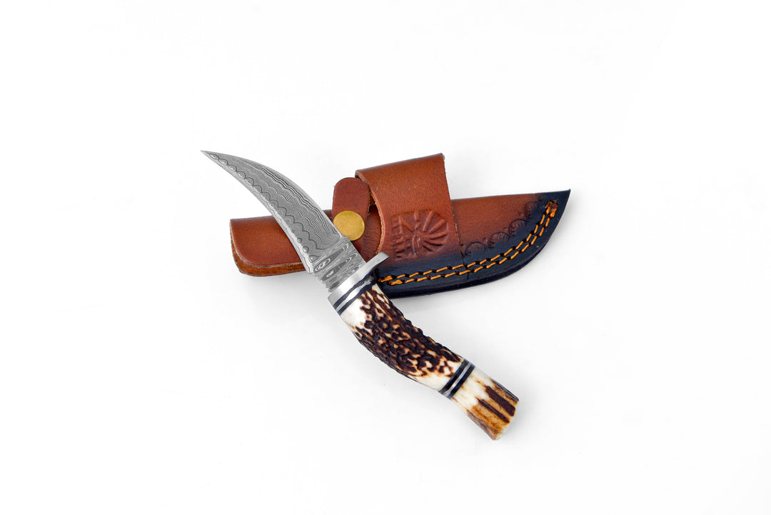 Deer Horn Trailblazer Damascus by Titan TK-115 (1)