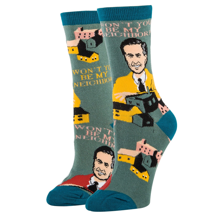 W's Be My Neighbor Cotten Crew Socks