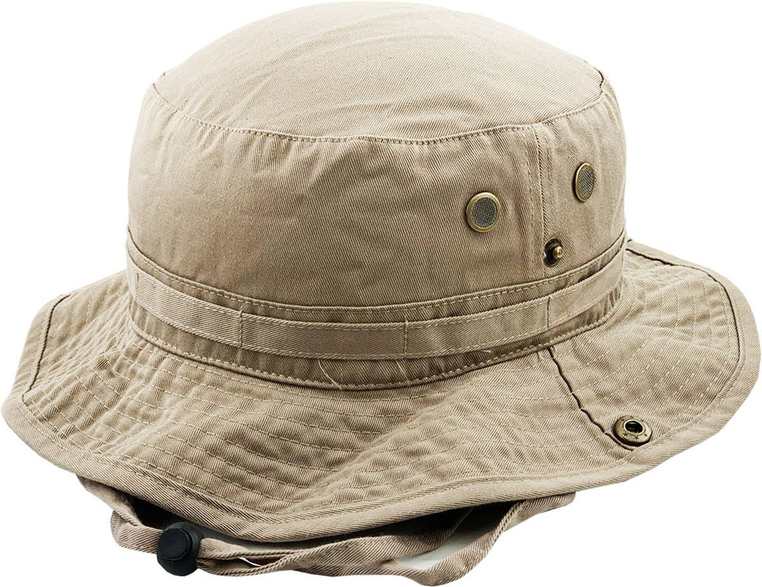 Solid Boonie Hat With String (Fitted): L/XL / KHK