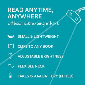 The Really Compact Travel Book Light: Light Turquoise