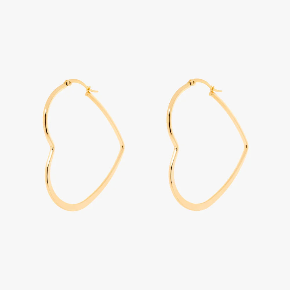 Oversized Heart Hoop Earrings