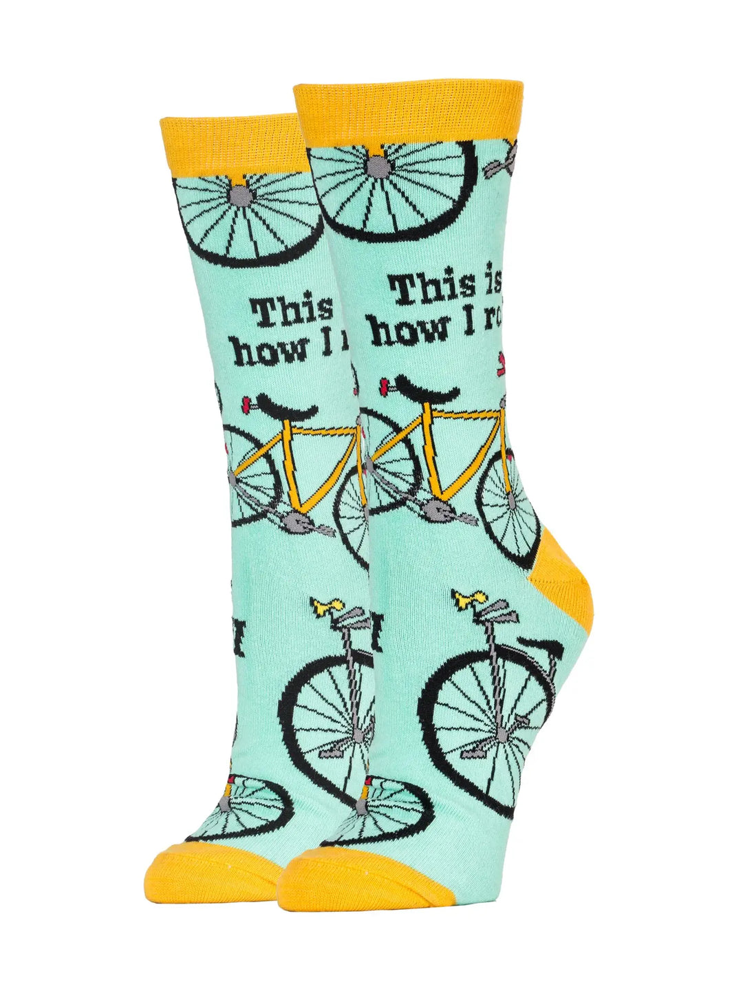 W's How I Roll Cotton Crew Funny Socks