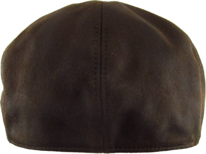 Faux Leather Ascot Ivy Newsboy Hat: COPPER