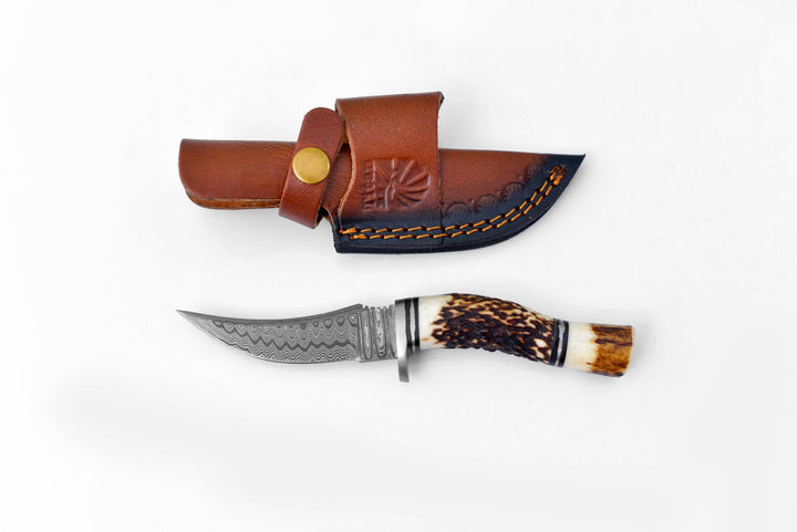 Deer Horn Trailblazer Damascus by Titan TK-115 (1)