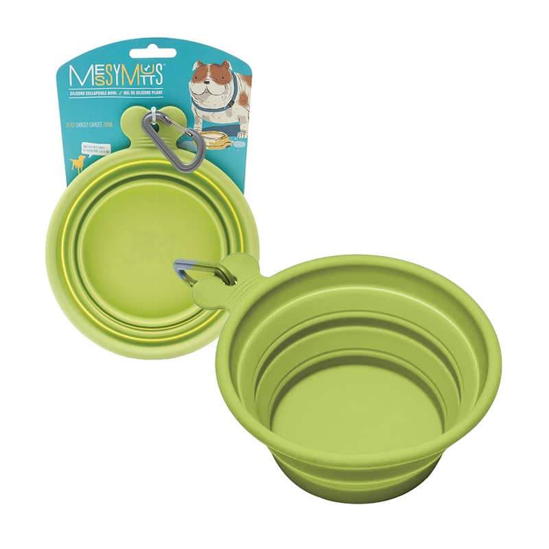 Messy Mutts Silicone Collapsible Bowl Green