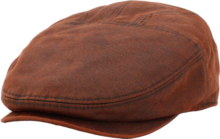 Faux Leather Ascot Ivy Newsboy Hat: COPPER