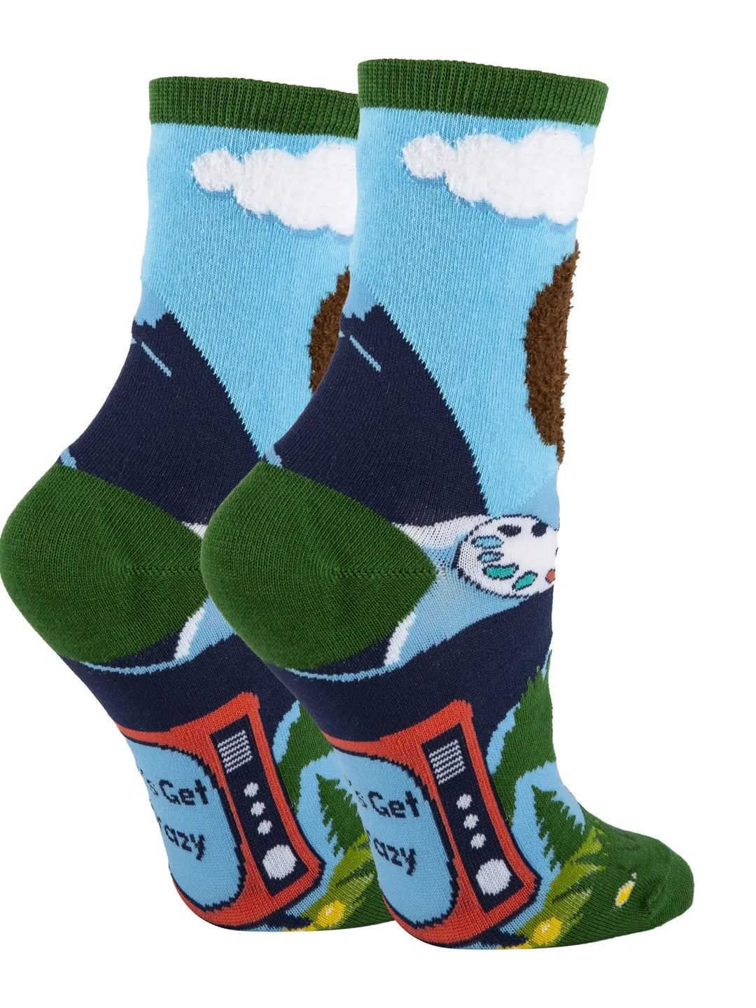 M's Let's Get Crazy Cotton Funny Novelty Crew Socks