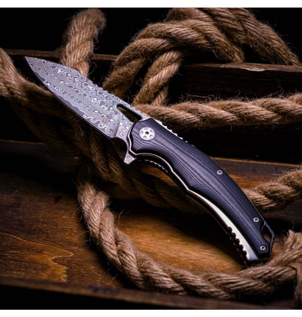 Damascus Pocket Knife