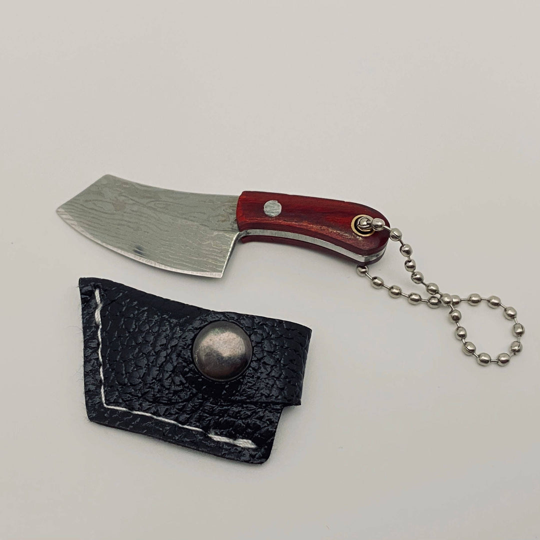 Damascus Pattern Mini Knife Kechain Gift: 3#