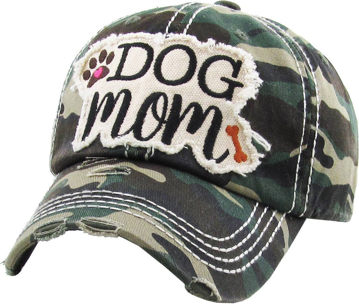 DOG MOM WASHED VINTAGE BALLCAP: PISTACHIO