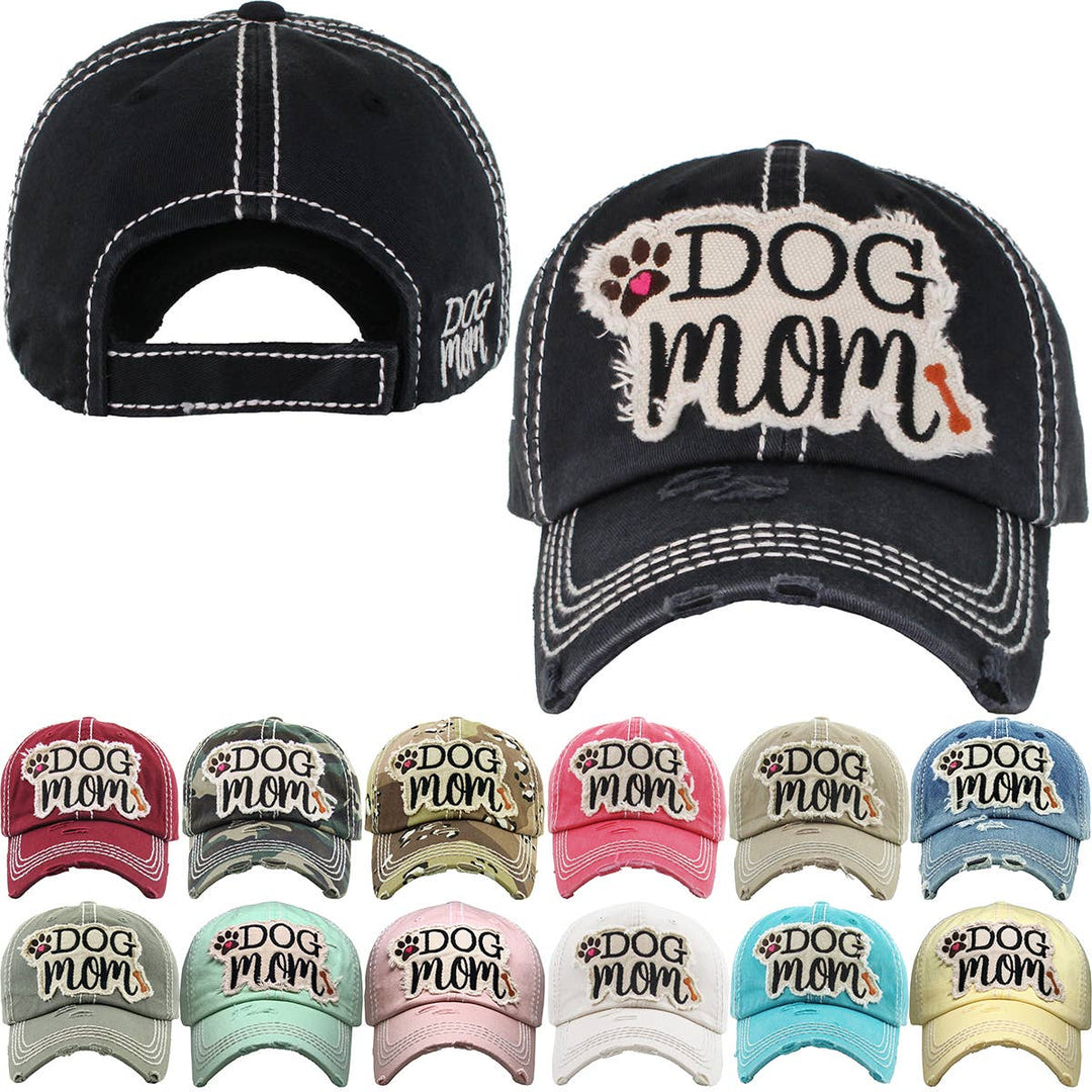 DOG MOM WASHED VINTAGE BALLCAP: LPR