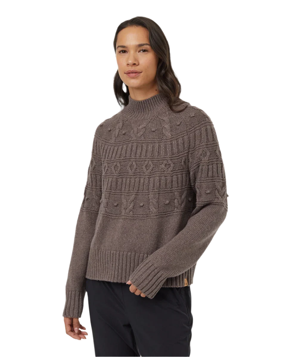 W's Highline Pom Mock Neck Sweater