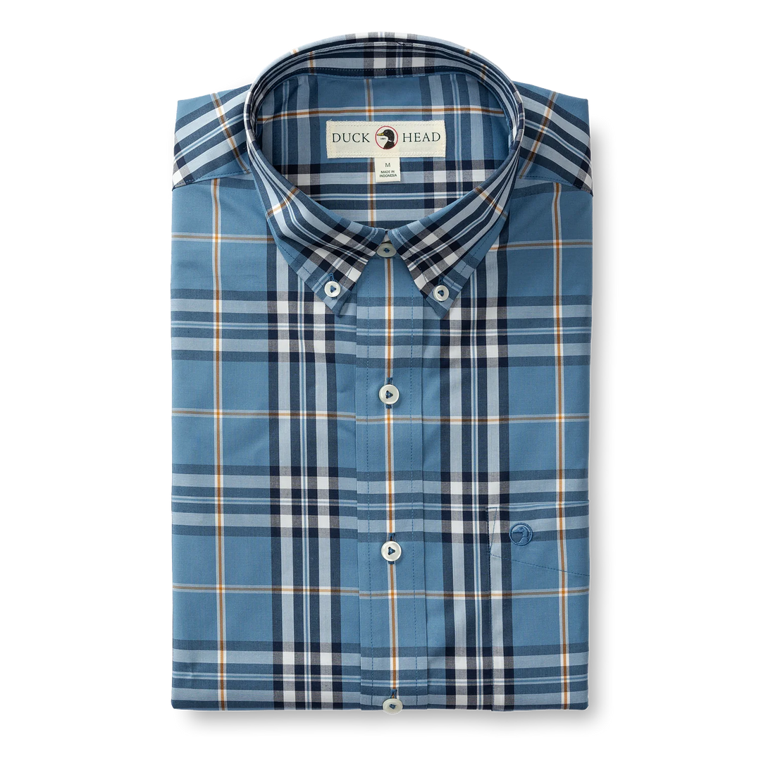 M's LS Performance Poplin Tully Plaid Shirt