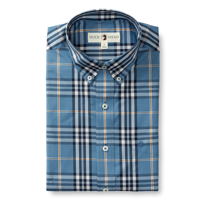 M's LS Performance Poplin Tully Plaid Shirt