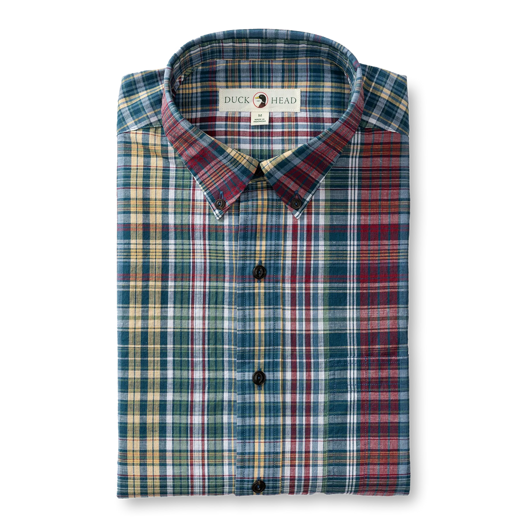 M's LS Cotton Slub Reid Plaid Shirt