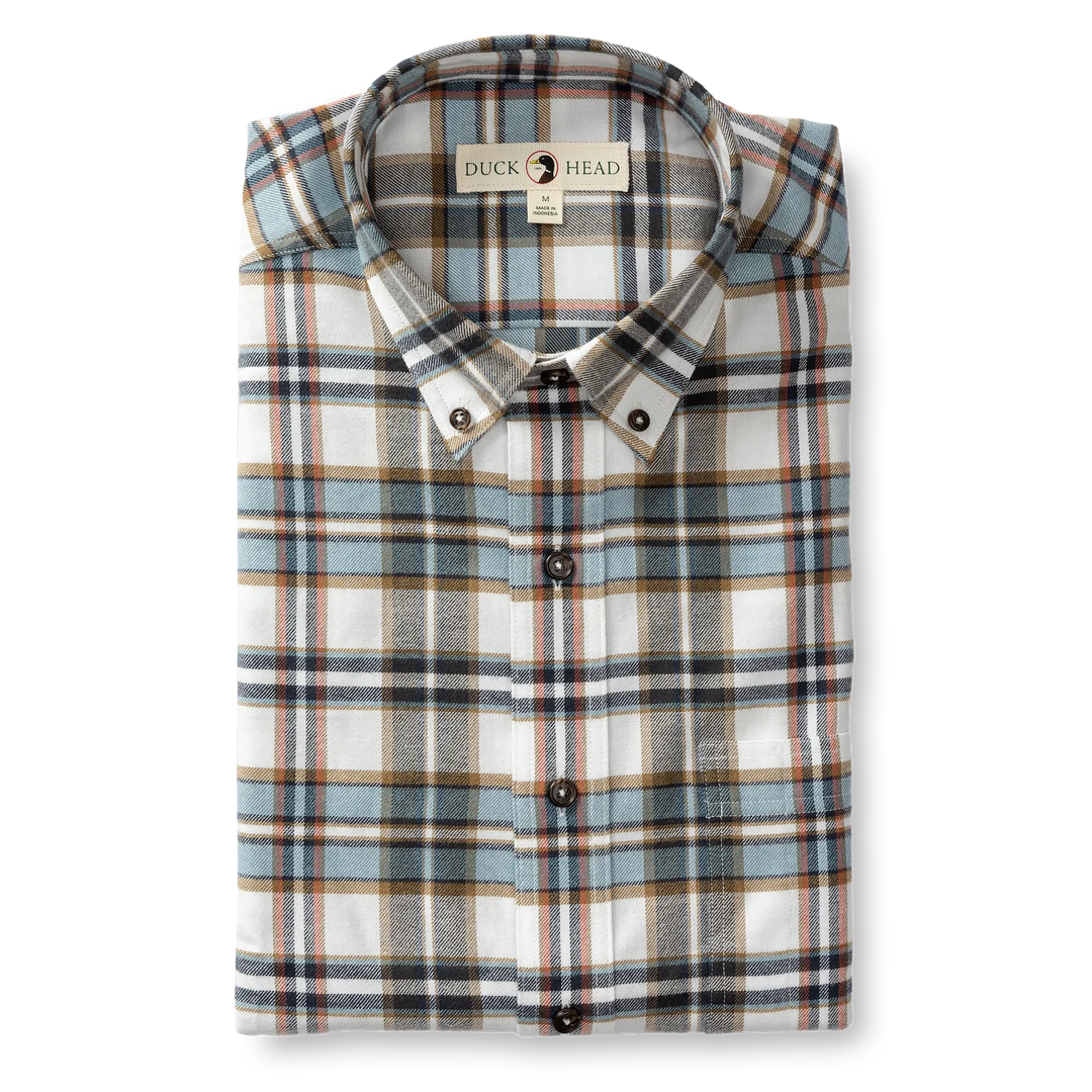 M's LS Cotton Flannel Russin Plaid Shirt