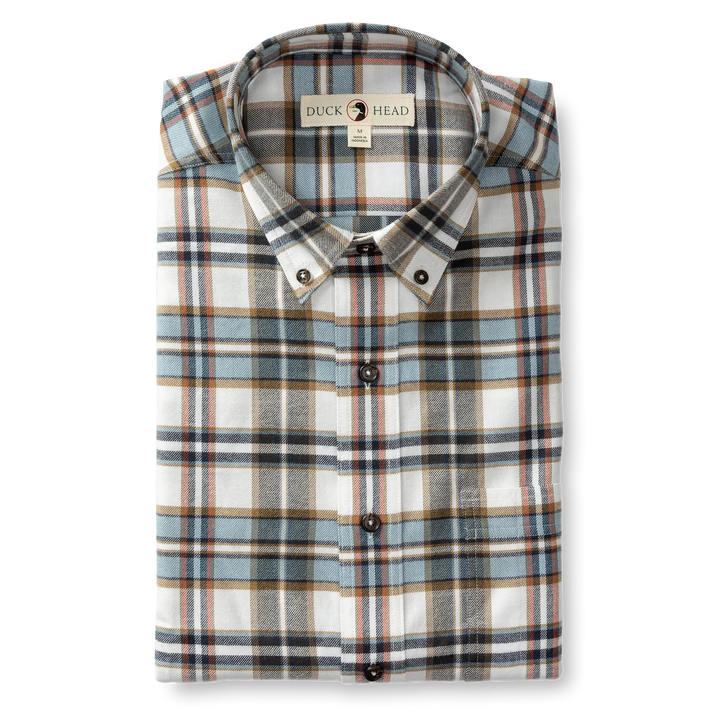 M's LS Cotton Flannel Russin Plaid Shirt