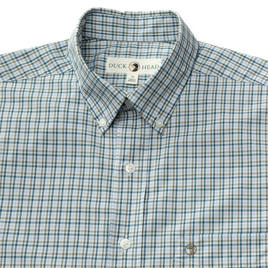 M's LS Performance Poplin Benton Plaid Sport Shirt