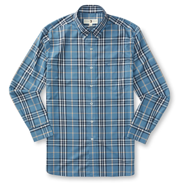 M's LS Performance Poplin Tully Plaid Shirt