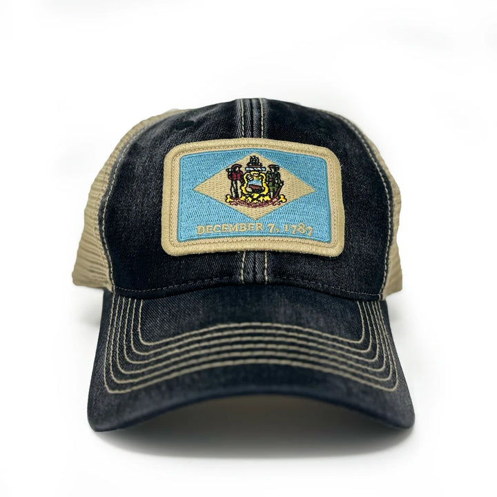 Delaware Flag Patch Trucker Hat