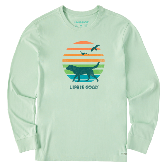 M's L/S Crusher-LITE Tee 70's Retro Dog Beach Walk Long Sleeve Crusher-LITE Tee