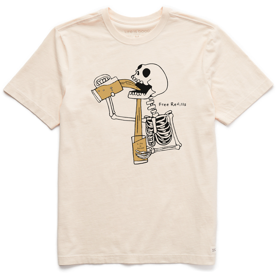 M's S/S Quirky Free Refills Skeleton Crusher Tee