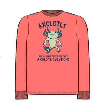 K'S LONG SLEEVE CRUSHER AXOLOTLS QUESTIONS