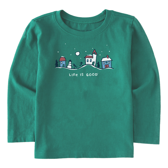 T's Snowman Village Vista Long Sleeve Crusher Tee