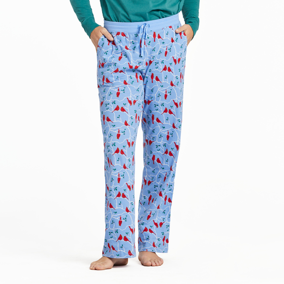 W's Snuggle Up Sleep Pant Cardinal Branch Pattern