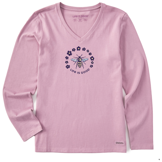 W's L/S Crusher Vee Flower Bee Circle