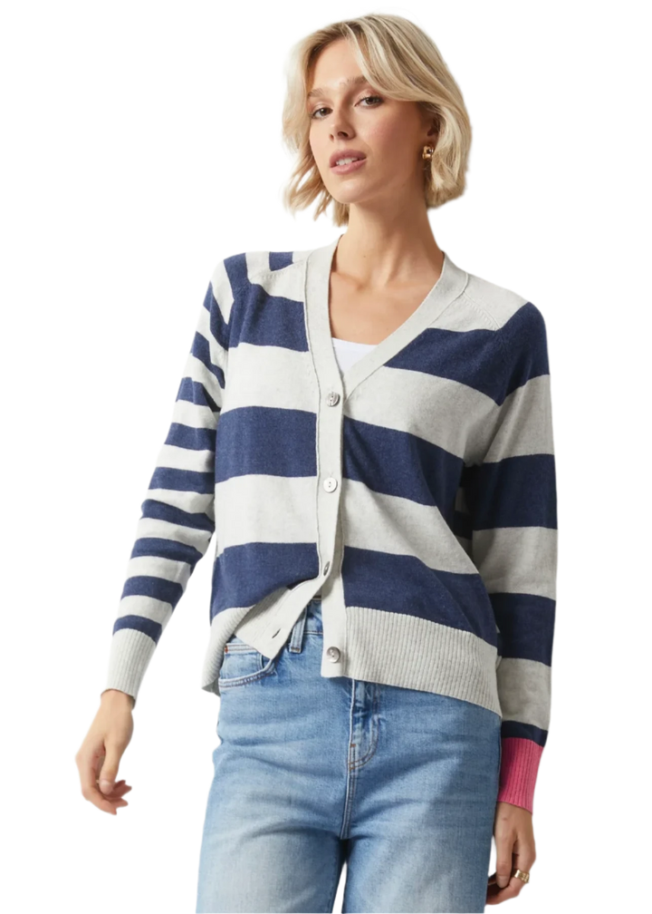 W's Essential Stripe Cardigan